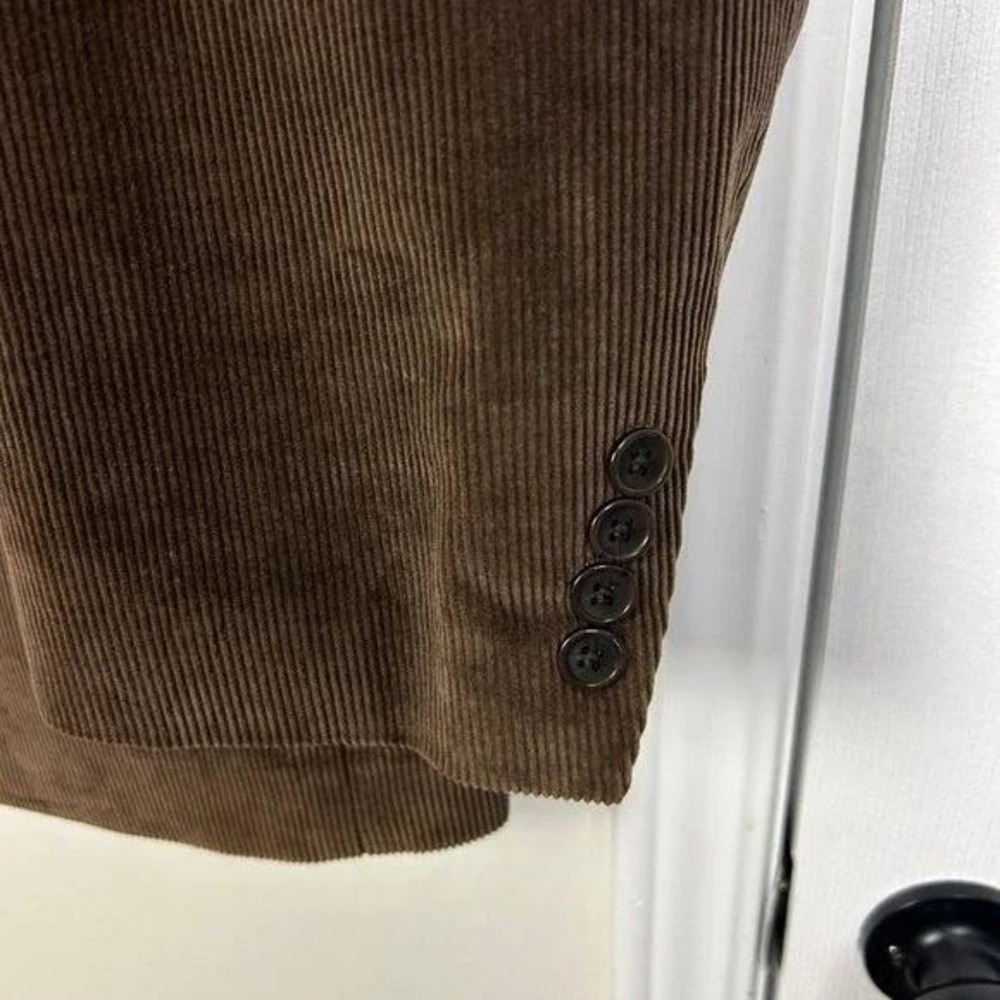 Saddlebred Blazer Mens 50R Sport Coat Brown Corduroy Cotton Lined EUC - Picture 8 of 12